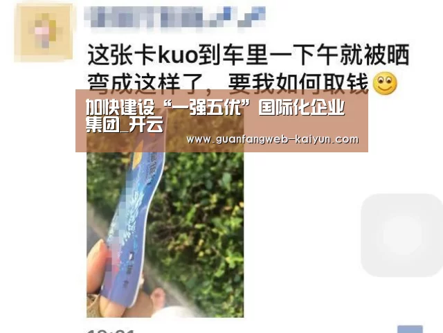 加快建设“一强五优”国际化企业集团_开云 (图2) 开云