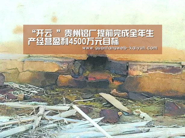 “开云 ”贵州铝厂提前完成全年生产经营盈利4500万元目标(图1) 开云